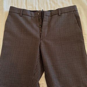 Men’s Prada Houndstooth (maroon, black, and gray) Dress Pant